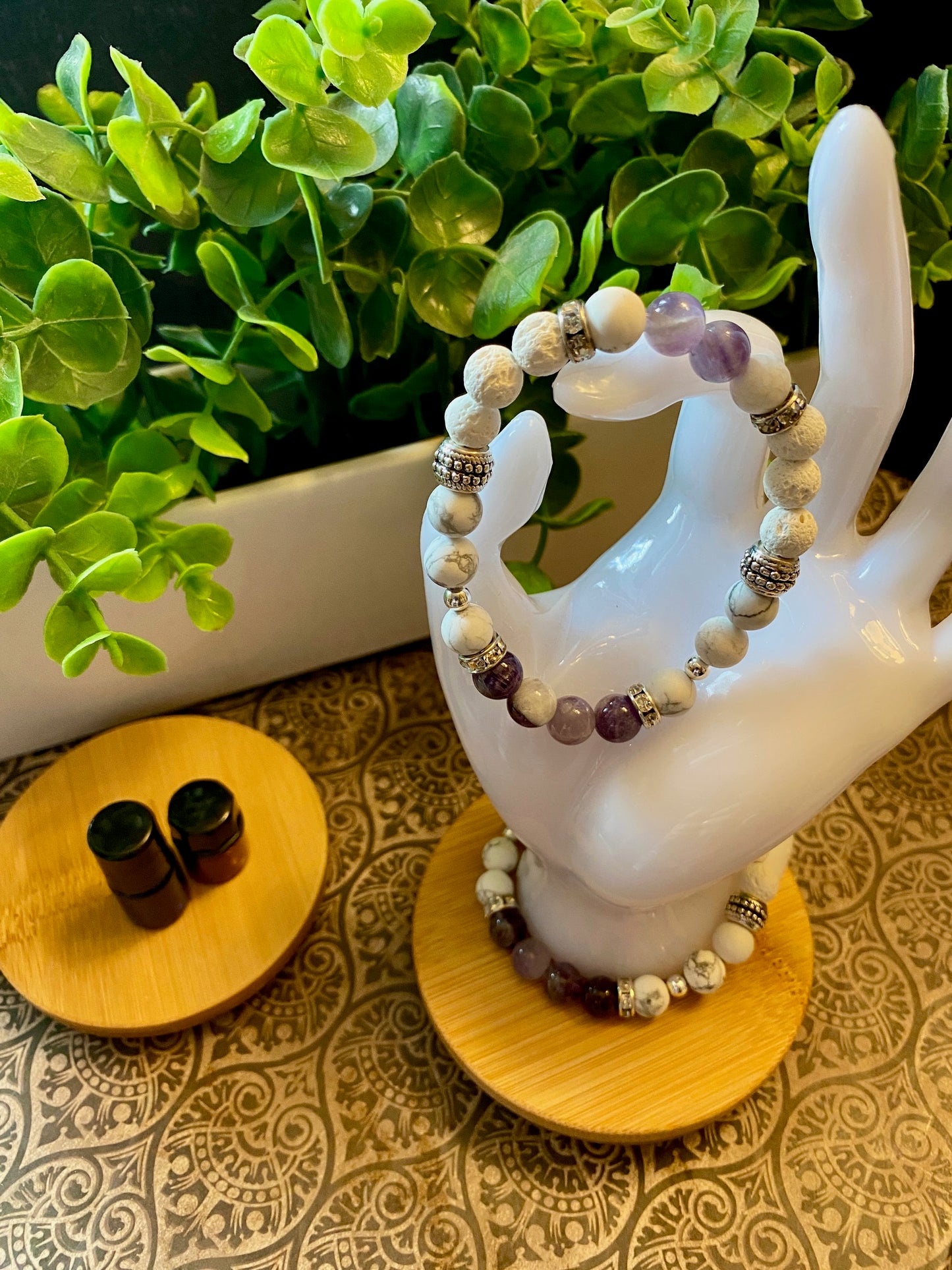 Amethyst Bliss—Aromatherapy Diffuser Bracelet