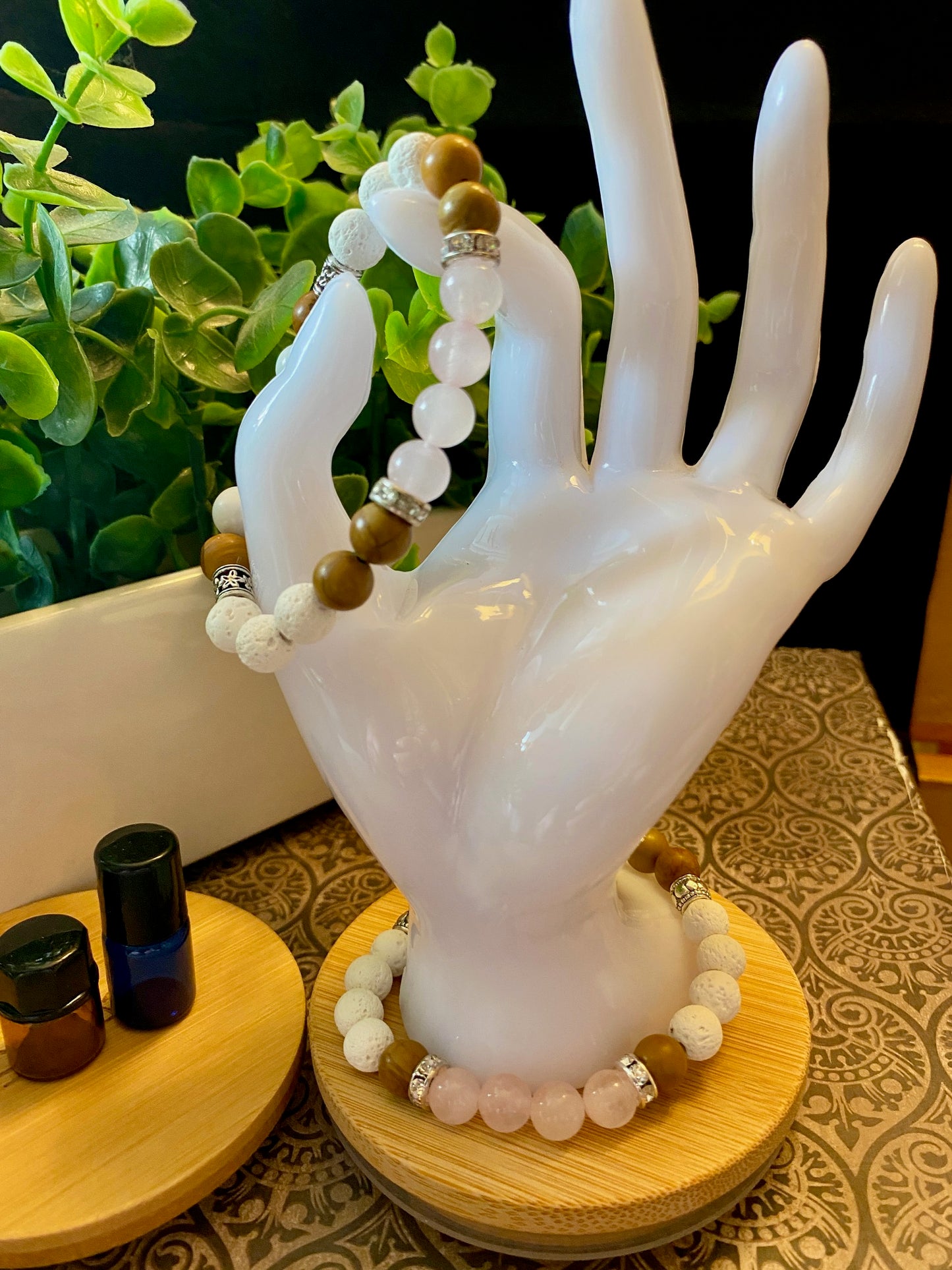 Peaceful Rose—Aromatherapy Diffuser Bracelet