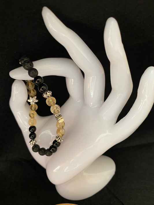 Evening Sparkle—Aromatherapy Diffuser Bracelet